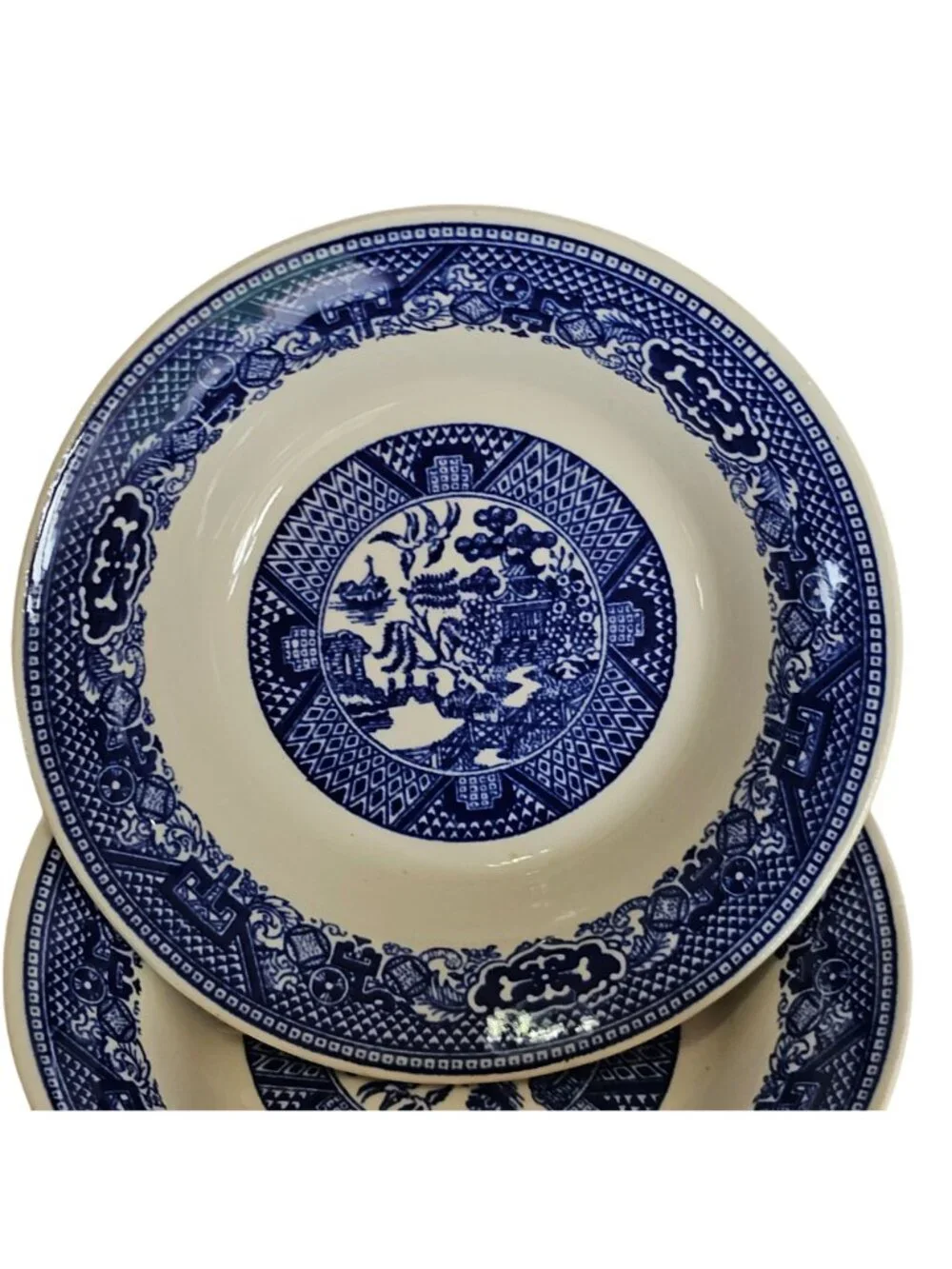 3 Royal USA Blue Willow Dessert Bowls 5